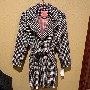 Kate Spade Black and White Houndstooth Jacket